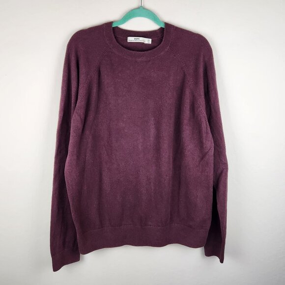 HOPE Stockholm Unisex Knit Crewneck Rule Sweater Burgundy sz 50 (US L) - Picture 1 of 9